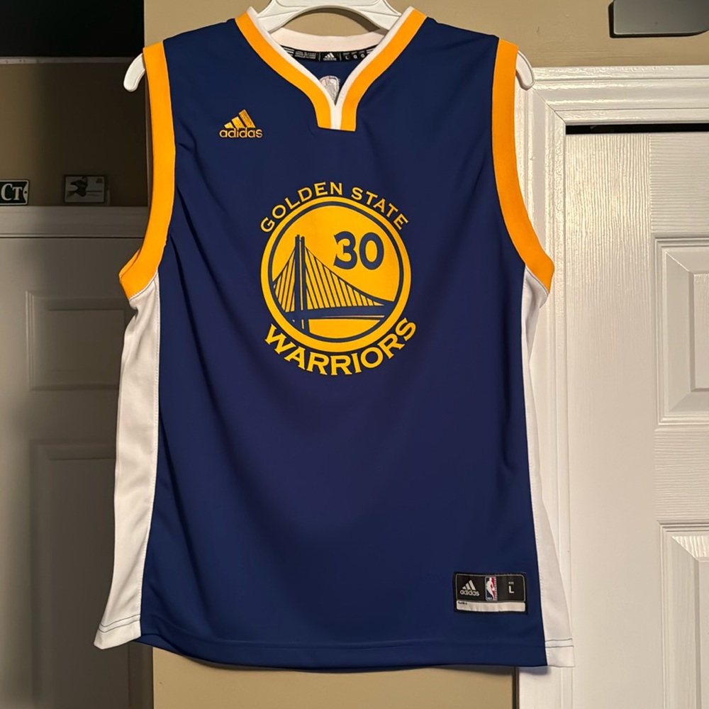 Adidas Golden State Warriors Stephen Curry #30 Authentic Jersey - Boy’s